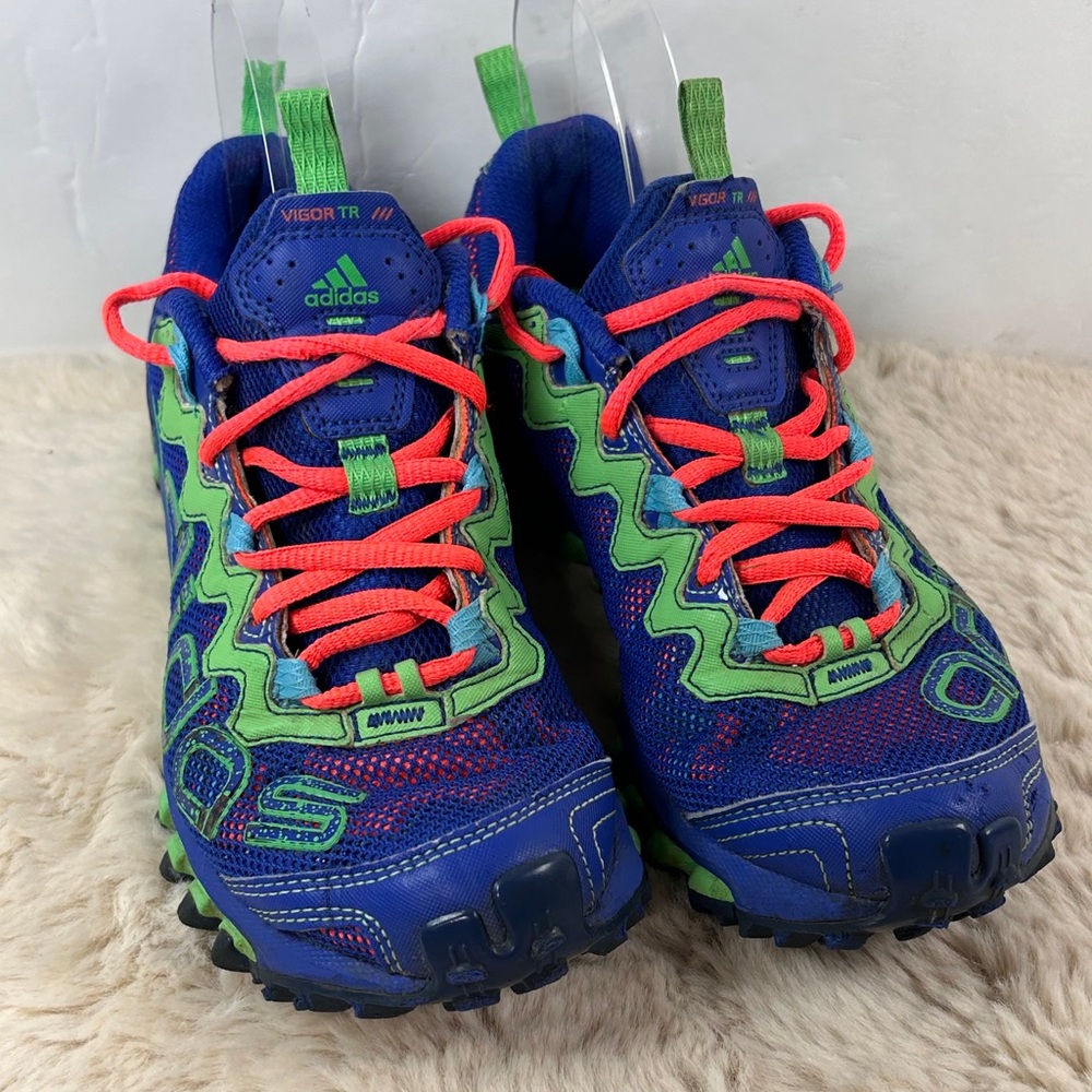 Adidas Blue and Green Sneakers‎ with Rugged Sole